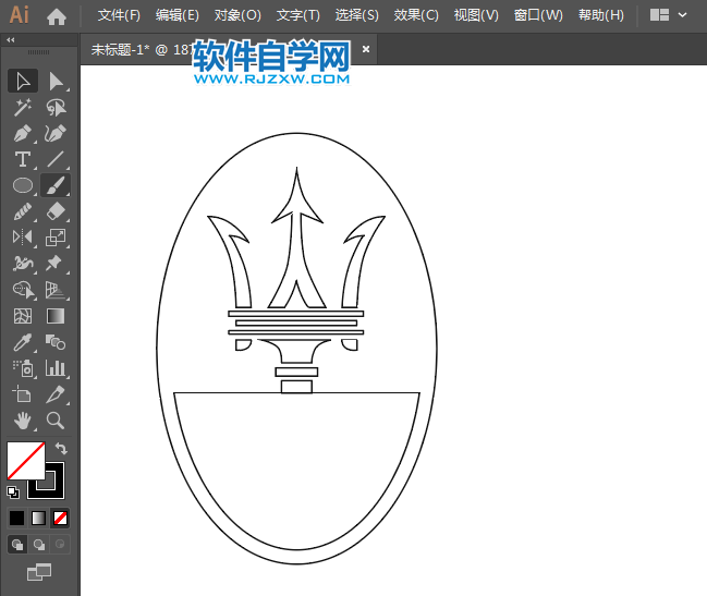 ai怎么設(shè)計瑪莎拉蒂車標