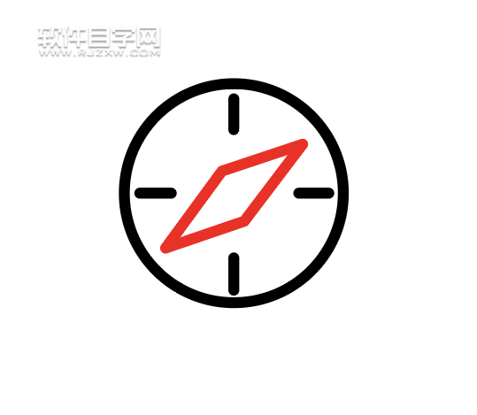 ai怎么畫一個(gè)探索圖標(biāo)