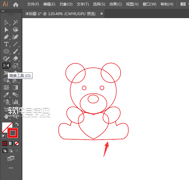 ai怎么畫(huà)抱愛(ài)心的小熊
