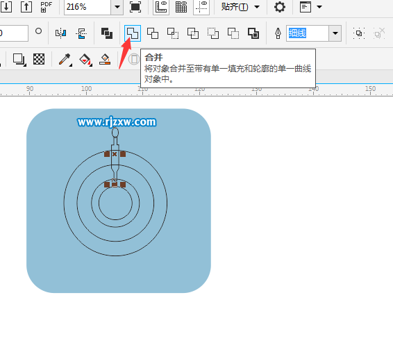 CorelDRAW X8怎么設計船舵的圖形？