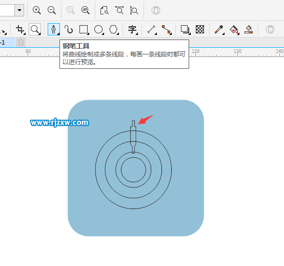 CorelDRAW X8怎么設計船舵的圖形？