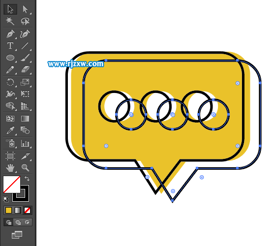 卡通簡易APP信息圖標怎么用AI設(shè)計