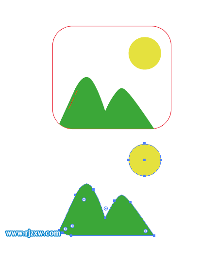 可愛卡通的照片APP圖標怎么用AI設計