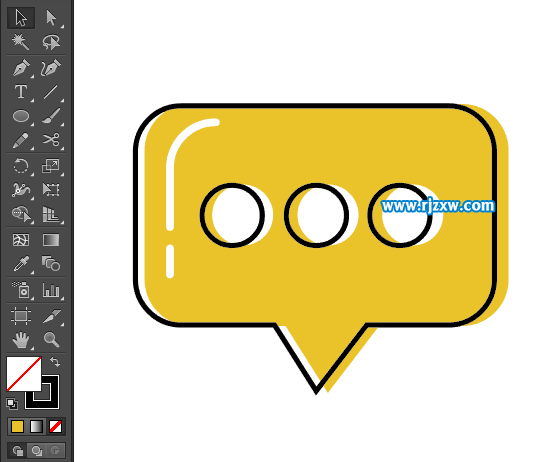 卡通簡易APP信息圖標怎么用AI設(shè)計