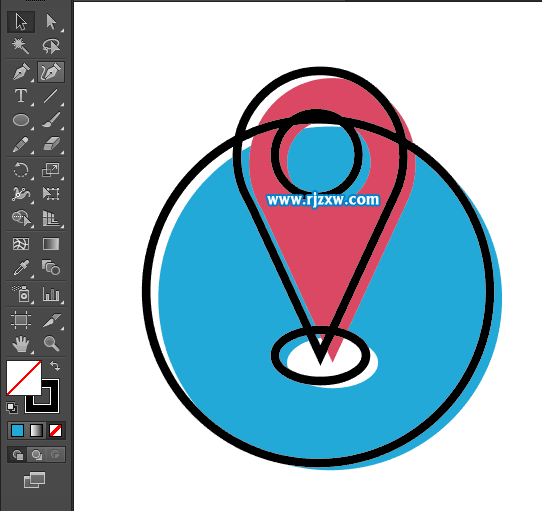 卡通地圖圖標用AI制作的方法