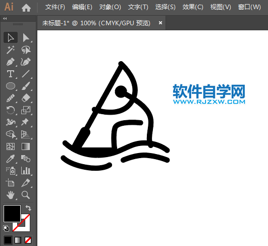 ai制作皮劃艇標(biāo)識(shí)的方法與步驟
