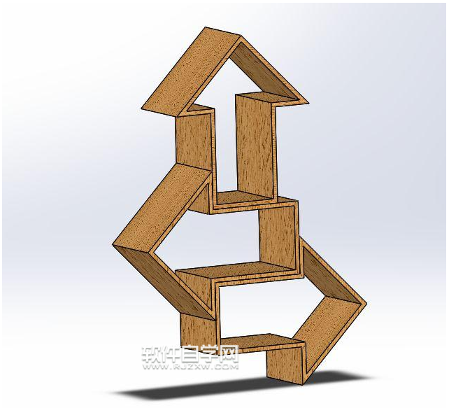 solidworks箭頭書(shū)架怎么制作