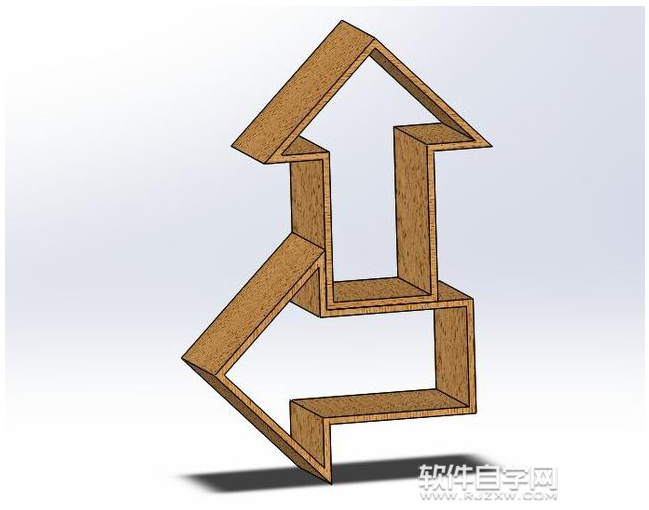 solidworks箭頭書(shū)架怎么制作