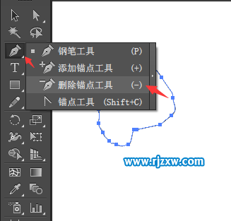 AI刪除錨點(diǎn)工具怎么刪除路徑上面的錨點(diǎn)