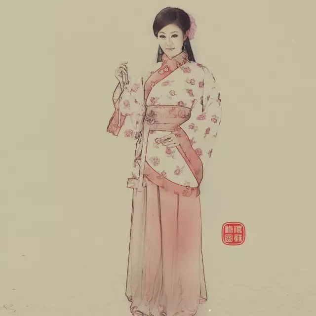 PS把古裝美女圖片轉(zhuǎn)為細膩的工筆畫