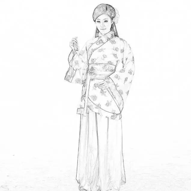 PS把古裝美女圖片轉(zhuǎn)為細膩的工筆畫